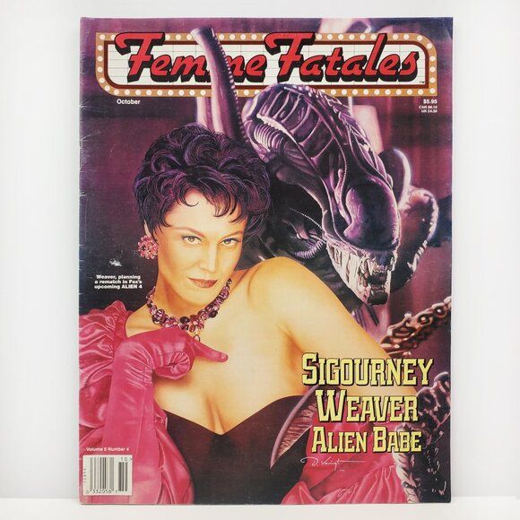 Femme Fatales Magazine Vintage Oct. 1996 Sigourney Weaver Alien Sci-Fi Horror - Picture 1 of 8
